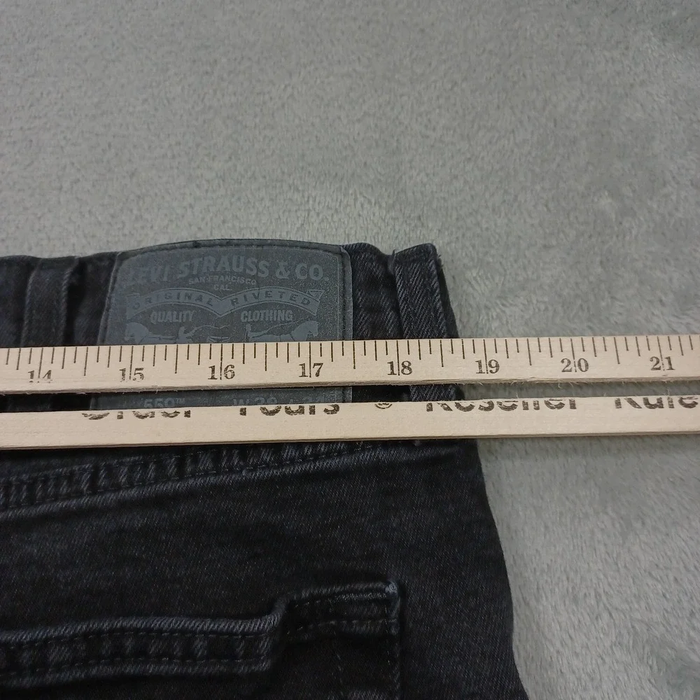Levis 559 Jeans Men 36x32 Black Denim Relaxed Fit Straight Leg Pockets